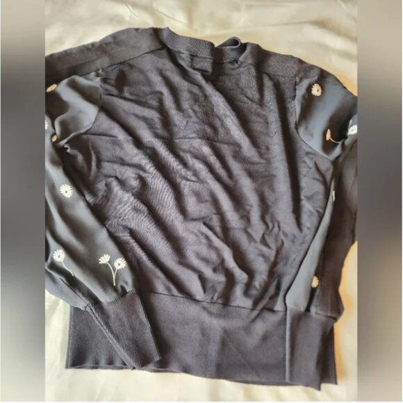 Ted Baker Marthia Floral-Embroidered Mixed-Knit Cardigan size 3 like new - Picture 6 of 9